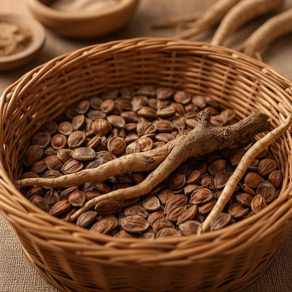Botanical seeds and roots