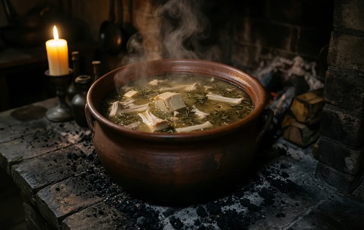 Historical bone broth preparation