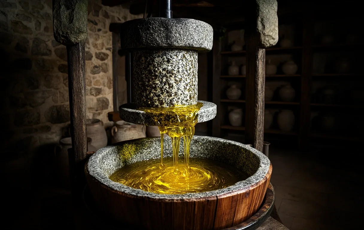 Traditional olive oil extraction